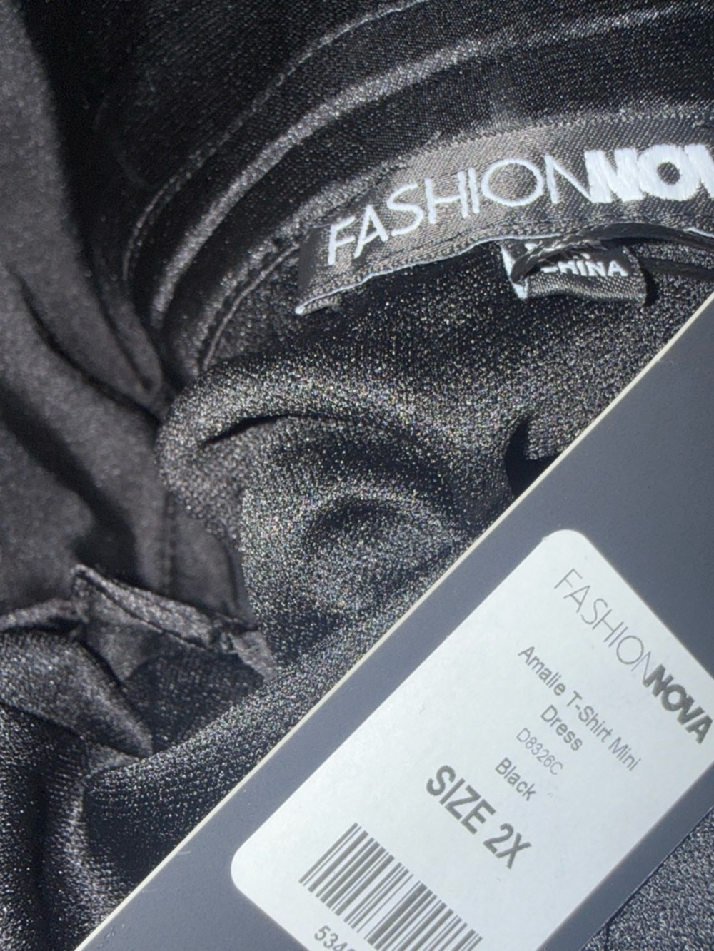 Fashion Nova Black Sequin Button-Up Shirt Dress - Picture 3 of 6